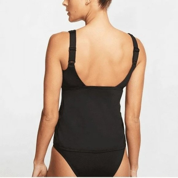 Nike Women’s Logo Sport Tankini Top Black Size Small NWT - Picture 4 of 5